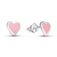Серебряные серьги Розовые сердечки 3309324б2